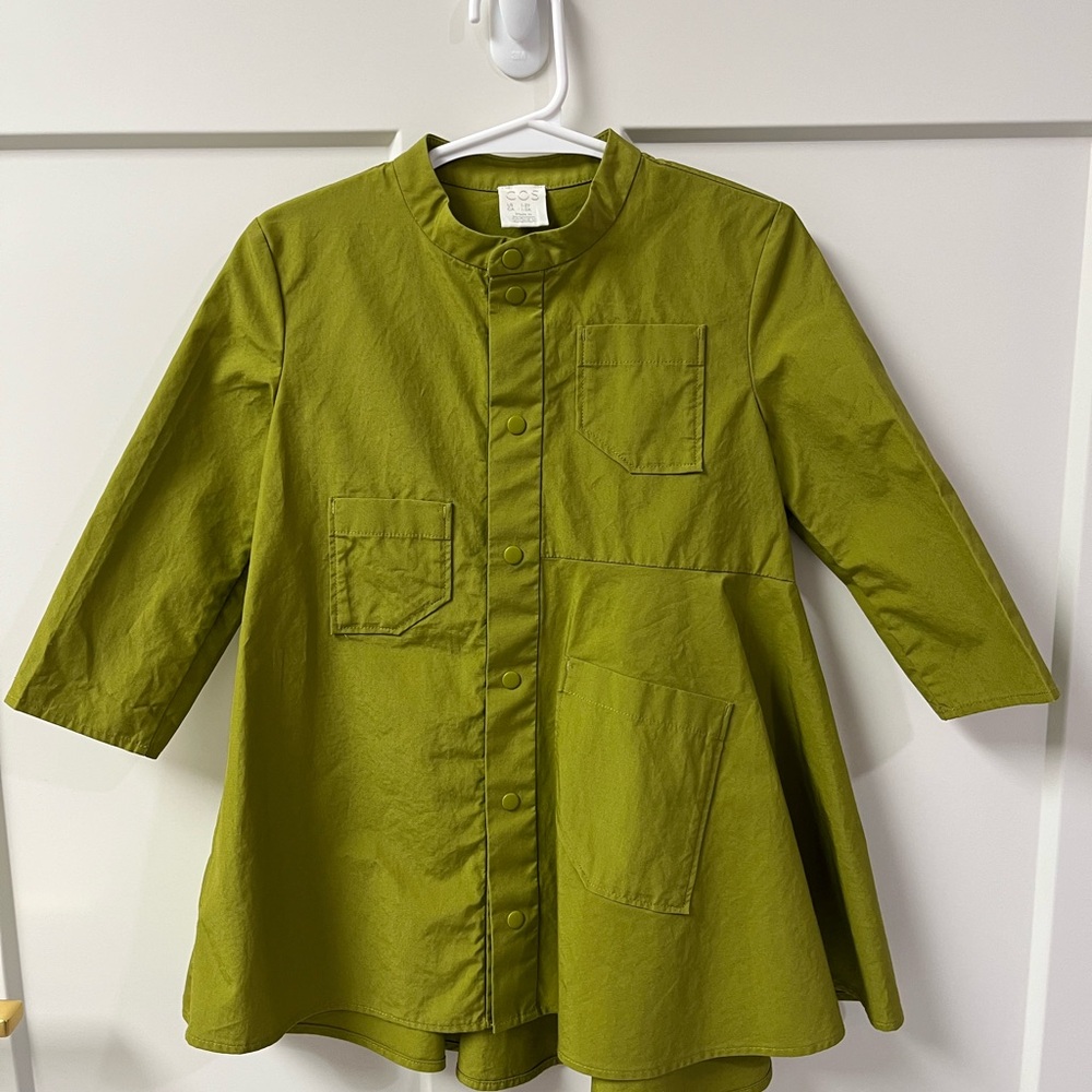 COS children’s green high/low dress size 1-2 year